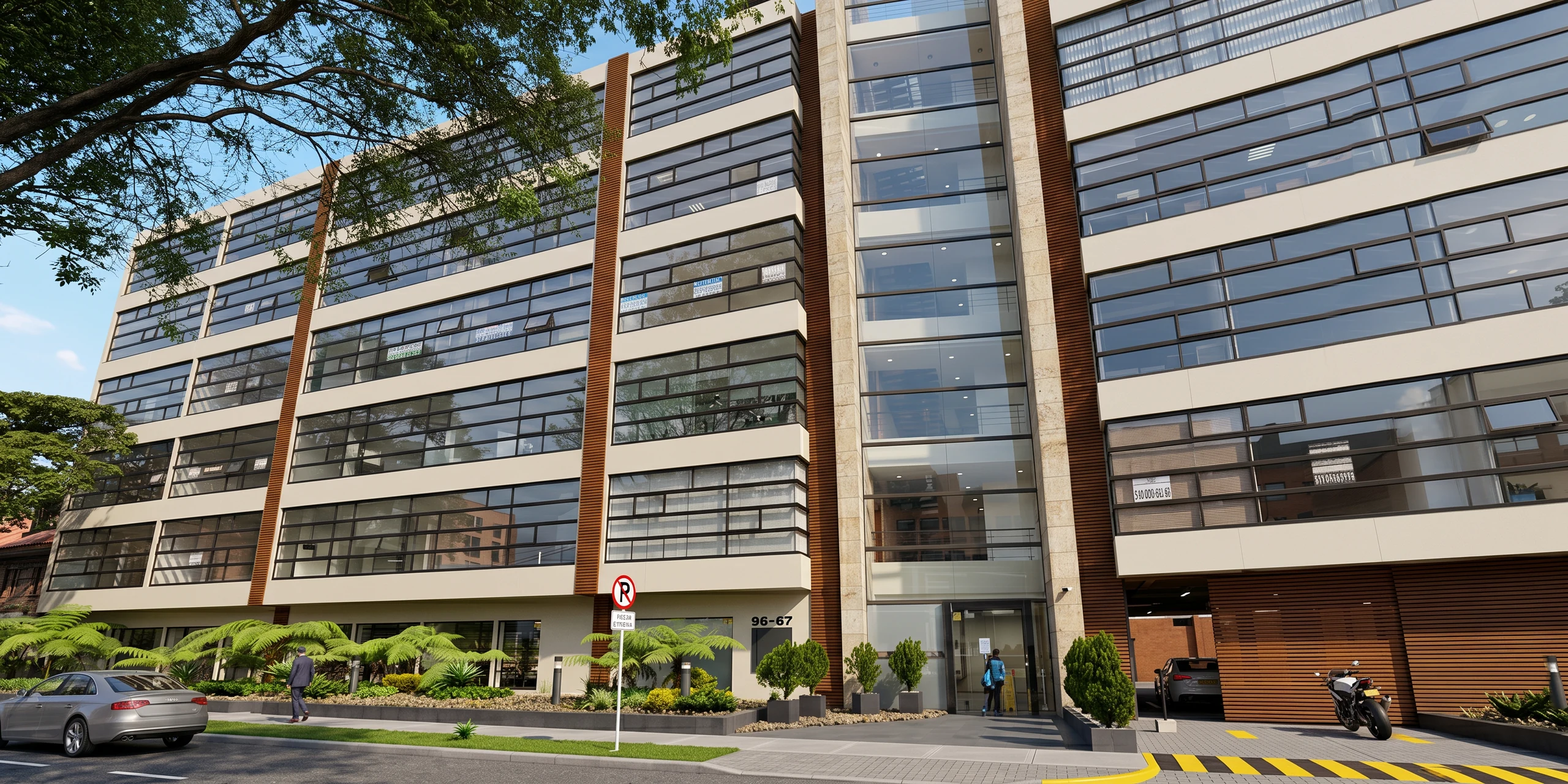 Architectural rendering of the Akori building
